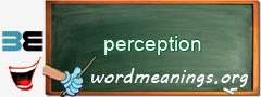 WordMeaning blackboard for perception